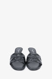Louis Vuitton Black Leather Monogram Padded Kitten Heel Size 6