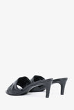 Louis Vuitton Black Leather Monogram Padded Kitten Heel Size 6