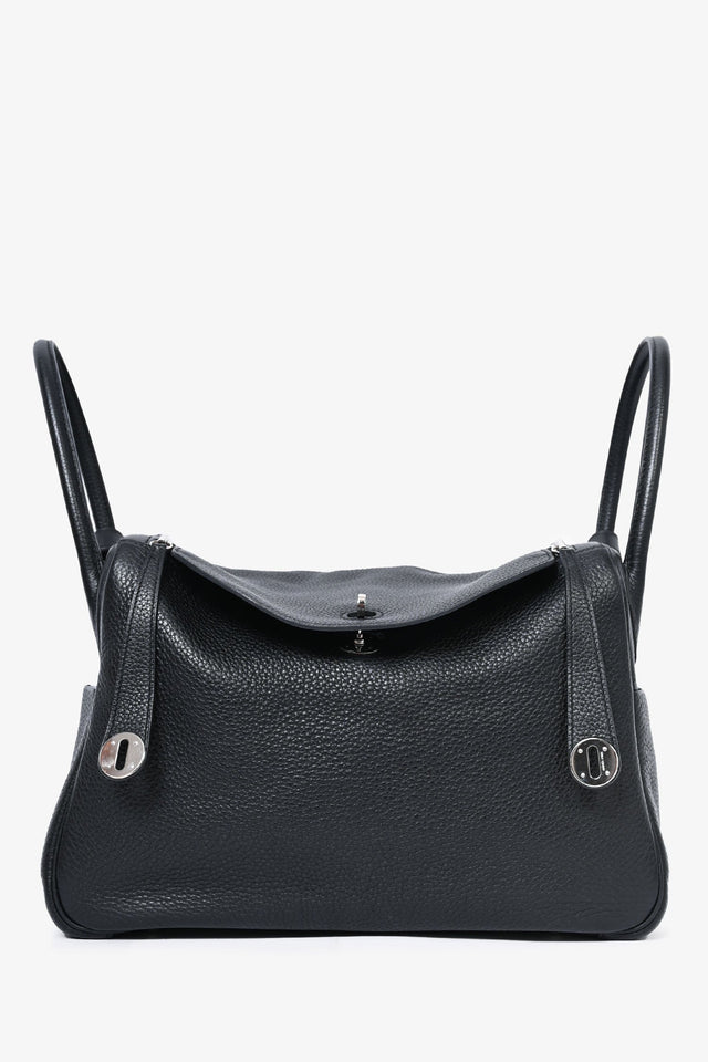 Hermes 2015 Black Clemence Leather Lindy 34