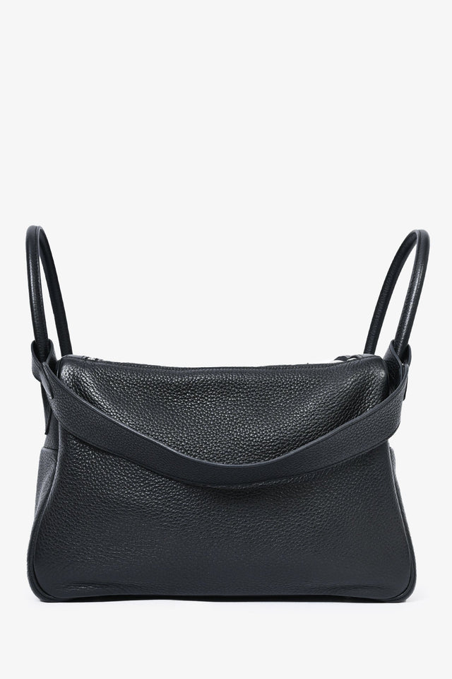Hermes 2015 Black Clemence Leather Lindy 34