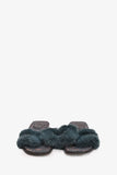 Hermes Green Mink Fur Oran Sandals Size 37 (As Is)