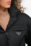 Prada Black Re-Nylon Quilted Puffer Size 38