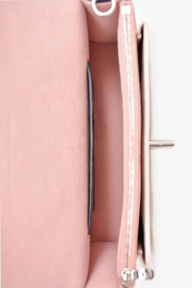Louis Vuitton Pink/White Leather 'Lock Me' Chain Bag