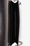 Prada Black Chevron Leather Wallet on Chain