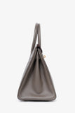 Hermes 2020 Birkin 30 Gris Etain Epson Leather Top Handle Bag