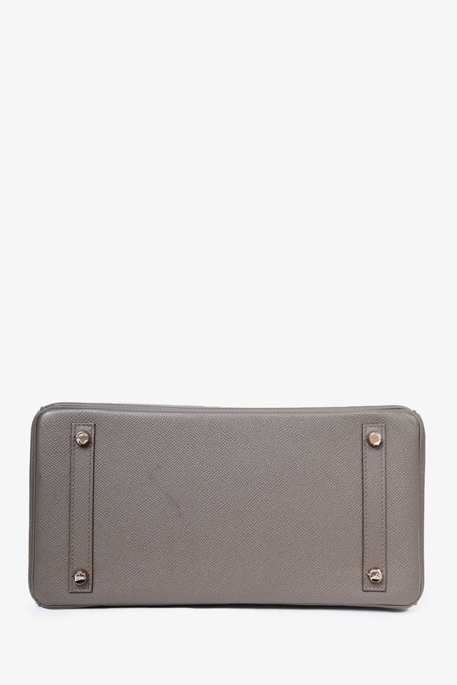 Hermes 2020 Birkin 30 Gris Etain Epson Leather Top Handle Bag
