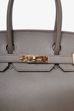 Hermes 2020 Birkin 30 Gris Etain Epson Leather Top Handle Bag
