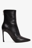 Christian Dior Black Leather Heeled Ankle Boot Size 37