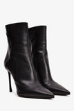 Christian Dior Black Leather Heeled Ankle Boot Size 37