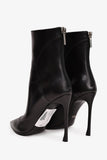 Christian Dior Black Leather Heeled Ankle Boot Size 37