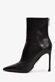 Christian Dior Black Leather Heeled Ankle Boot Size 37