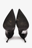 Christian Dior Black Leather Heeled Ankle Boot Size 37