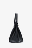 Hermes 2020 Black Epsom Leather Retourne Birkin 30 GHW