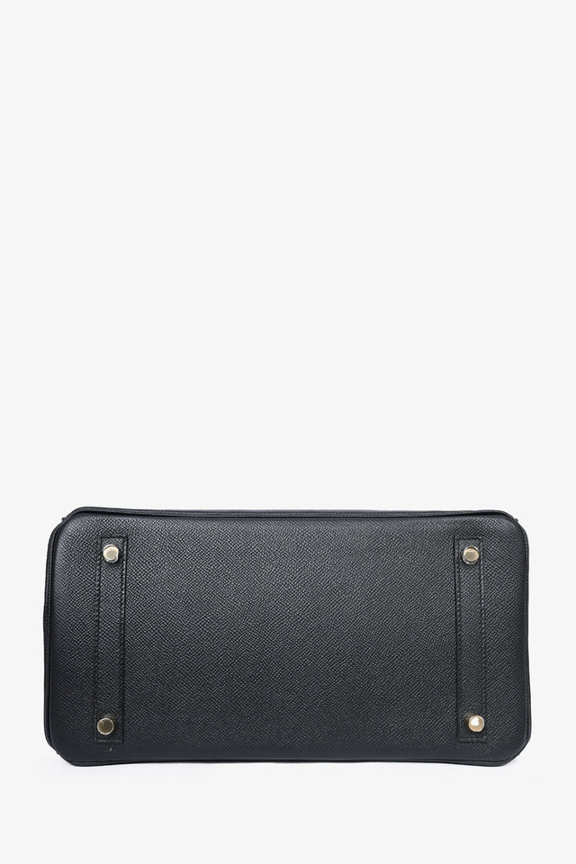 Hermes 2020 Black Epsom Leather Retourne Birkin 30 GHW