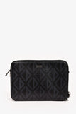 Dior Homme Black Coated Canvas CD Print Zipped Pouch
