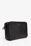 Dior Homme Black Coated Canvas CD Print Zipped Pouch