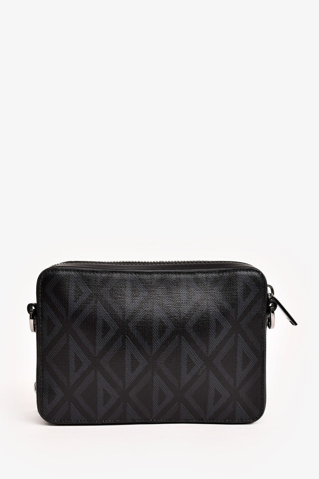 Dior Homme Black Coated Canvas CD Print Zipped Pouch
