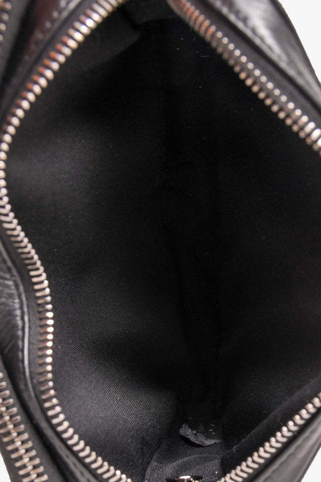 Dior Homme Black Coated Canvas CD Print Zipped Pouch