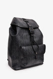 Christian Dior Homme Black Coated Canvas/Leather CD Diamond Print 'Hit The Road' Backpack