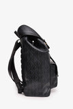Christian Dior Homme Black Coated Canvas/Leather CD Diamond Print 'Hit The Road' Backpack