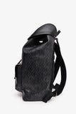 Christian Dior Homme Black Coated Canvas/Leather CD Diamond Print 'Hit The Road' Backpack
