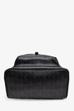 Christian Dior Homme Black Coated Canvas/Leather CD Diamond Print 'Hit The Road' Backpack