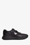 Prada Black Leather/Nylon Triangle Logo 'Prax' Sneakers Size 10 Mens