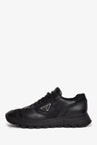 Prada Black Leather/Nylon Triangle Logo 'Prax' Sneakers Size 10 Mens