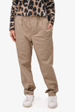 Hermes Taupe Cotton Drawstring Joggers Size 44 Mens