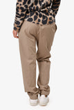 Hermes Taupe Cotton Drawstring Joggers Size 44 Mens