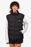 Prada 2022 Black Padded Re-Nylon Logo Vest Size 54 Mens