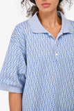 Dior Homme Light Blue Oblique Polo Shirt Size L Mens