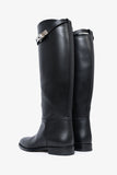Hermes Black Smooth Leather 'Jumping' Riding Boots Size 38.5