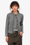 Christian Dior Black/White Houndstooth Pattern Cashmere/Silk igan and Twin Set Size 8