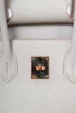 Hermes 2019 Beton Clemence Leather Birkin 30