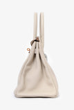 Hermes 2019 Beton Clemence Leather Birkin 30