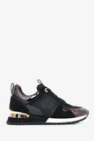 Louis Vuitton Black Suede/Monogram Sneakers Size 37