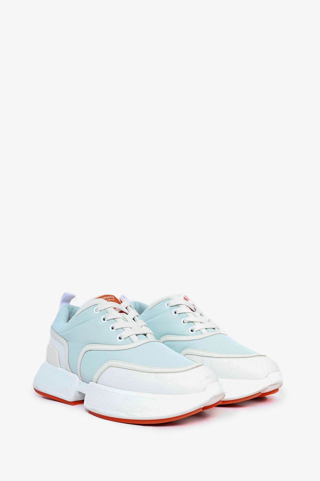 Hermes Light Blue/White Chunky Sneakers Size 37.5