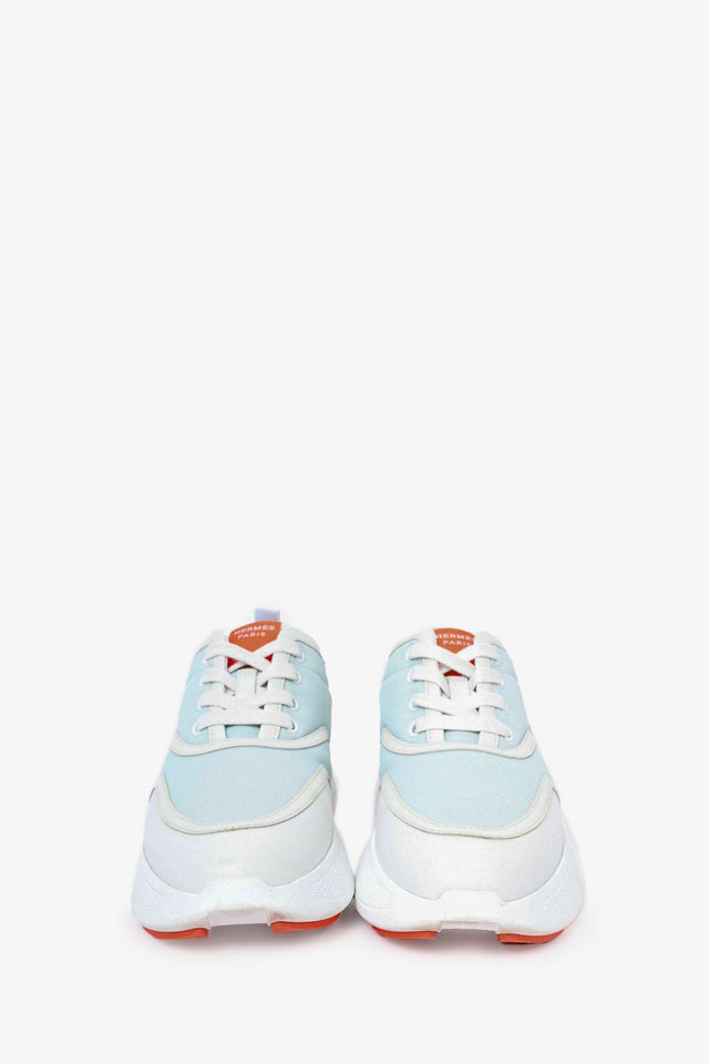 Hermes Light Blue/White Chunky Sneakers Size 37.5