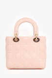 Christian Dior Light Pink Lambskin Small Lady Dior Top Handle