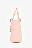 Christian Dior Light Pink Lambskin Small Lady Dior Top Handle