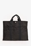 Hermes Grey Patterned Toile 'Herline' MM Tote