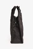 Hermes Grey Patterned Toile 'Herline' MM Tote