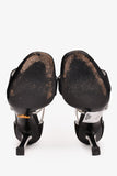Prada Black Satin Strappy Crystal Heels Size 36