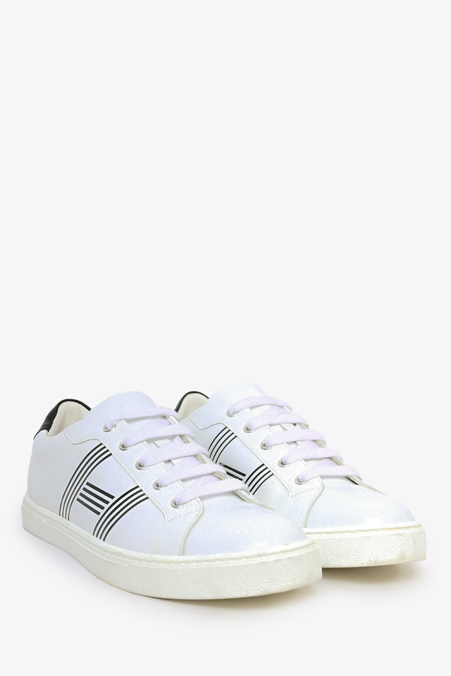 Hermes White/Black Leather 'Advantage' Sneakers Size 38