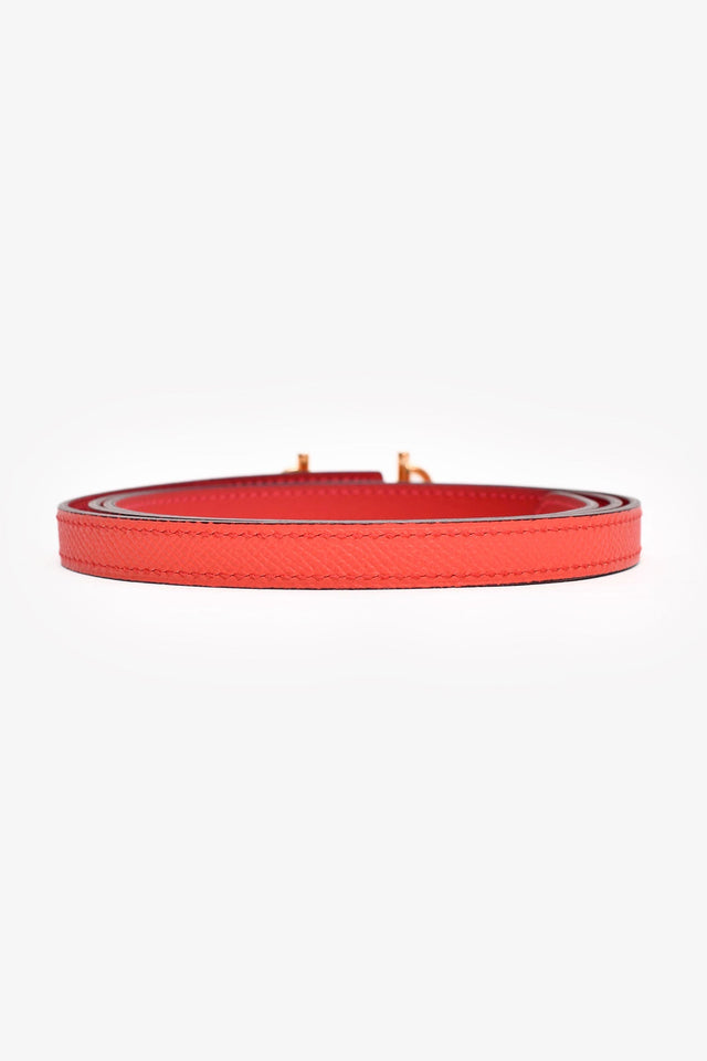 Hermes 2014 Red Epsom/Swift Leather Reversible Gamma Leather Belt Size 95