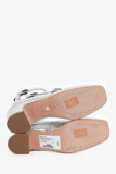 Christian Dior Silver Metallic Leather D-Doll Mary Jane Size 36.5