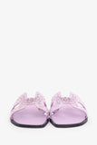 Hermes Purple Suede Crystal Oran Sandals Size 36.5