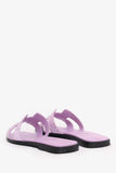 Hermes Purple Suede Crystal Oran Sandals Size 36.5