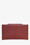Hermes 2023 Burgundy Leather Snap Closure 'Iliade'  Wallet